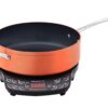 Nuwave Flex Precision Induction Cooktop, Portable, Large 6.5” Heating Coil, 10.25” Shatter-Proof Ceramic Glass, 3 Watt Settings, 4Qt Induction-Ready Healthy Ceramic Non-Stick Everyday Pan with Lid PIC Flex + 4Qt Everyday Pan 14 614Y4ac3aL