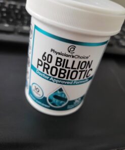 Physician's CHOICE Probiotics 60 Billion CFU - 10 Strains + Organic Prebiotics - Immune, Digestive & Gut Health - Supports Occasional Constipation, Diarrhea, Gas & Bloating - For Women & Men - 30ct 30 Count (Pack of 1) 30 614Z52bGiVL