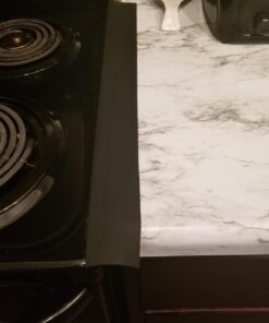 Capparis Kitchen Silicone Stove Counter Gap Cover, Easy Clean Heat Resistant Wide & Long Gap Filler, Seals Spills Between Counter, Stovetop, Oven, Washer & Dryer, Set of 2 (25 Inches, Black) 25 Inches 44 614ZAGO5DOL 1