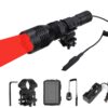 WINDFIRE WF-802 350 Lumens Waterproof Tactical Flashlight 250 Yards Long Range Throwing RED LED Coyote Hog Hunting Torch with Pressure Switch & Barrel Mount 13 614cUgW fWL