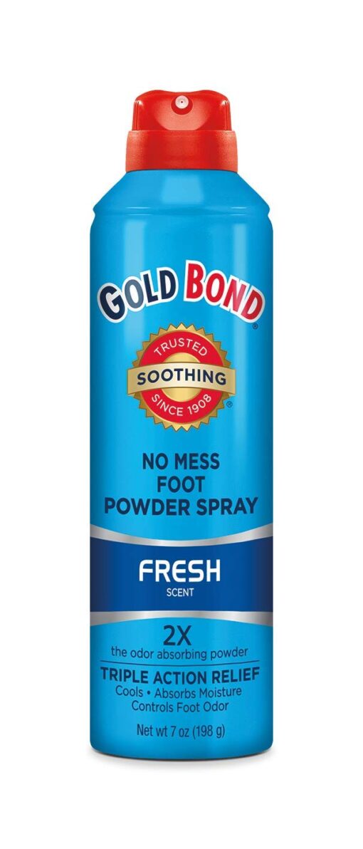 Gold Bond No Mess Talc-Free Foot Powder Spray, 7 Oz, Fresh 7 Ounce (Pack of 1)