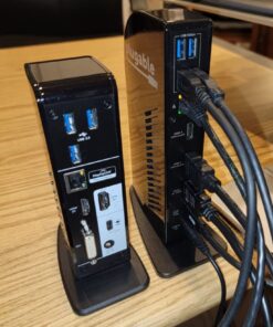 Plugable USB C Docking Station 3 Monitors, 13-in-1, 100W Charging, 3X HDMI, DisplayLink Docking Station for Thunderbolt or USB-C Windows, Mac, and Chrome Laptops 23 614e0CWFy9L