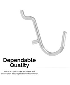 Hiltex 53106 Pegboard Hook Assortment Set, 50 Piece Heavy Duty, Pegboard Hooks for Tools, Garage & Workshops Hooks and Holders, Accessories for Craft Room, Wall Storage Shelving Peg Hooks 50 Piece: Hooks 25 614fU98pO1L 1
