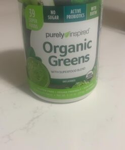Greens Powder Smoothie Mix Purely Inspired Organic Greens Powder Superfood, Unflavored, 24 Servings (Package May Vary), 8.54 Ounce (Pack of 1) 24 Servings (Pack of 1) 32 614giUOuYWL