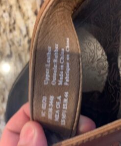 OLUKAI Mea Ola Men's Beach Sandals, Premium Leather Flip-Flop Slides, Compression Molded Footbed & Comfort Fit, Laser-Etched Design 11 Tan/Dk Java 19 614gv3NxgJL
