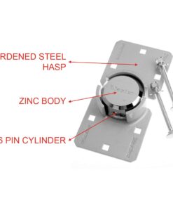 Master Lock Hasp, Solid Steel Hidden Hasp, 9 in. Wide, 770 24 614iWa20KjL