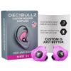 Decibullz - Custom Molded Earplugs, 31dB Highest NRR, Comfortable Hearing Protection for Shooting, Travel, Swimming, Work and Concerts (Pink) Pink 22 614joh6cw9L