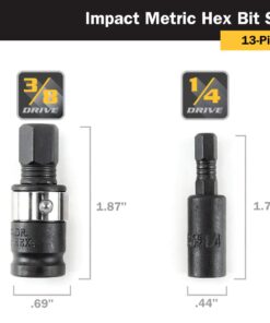 Titan Tools 16038 13-Piece Metric Impact Grade Hex Bit Set 12 614kBIcMqML