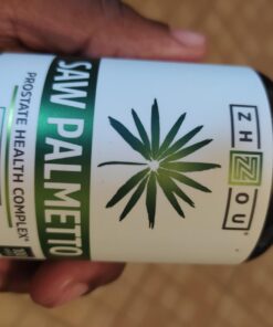 Zhou Nutrition Saw Palmetto Extract 500 mg, Prostate Health, Urinary Tract Support, DHT Blocker for Men and Women Hair Growth, Non-GMO, 100 Capsules (Packaging may vary) 30 614kNtV6ZL