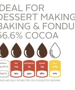 Alternative view of Sephra Premium DARK Couverture Chocolate 20lb Case. Premium Quality Fountain Ready Chocolate Made In The USA, 56.6% Cocoa, OK Kosher, HALAL, Gluten Free, Trans Fat Free & Vegetarian Friendly. 20 lb