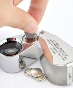 iKKEGOL 40X 25mm All Metal Magnifier Jeweler LED UV Lens Jewelery Loupe Magnifier (LED Currency Detecting/Jewelry Identifying Type) 12 614oorR5INL