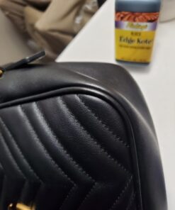 Fiebing's Edge Kote (4oz) - Black - Flexible, Water Resistant Surface Coating for Smoother Leather Edges, Medium Gloss - for Color Coating and Protecting Edges of Leather Shoes, Crafts and Furniture 44 614vCfAG1aL