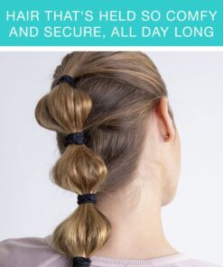 Scunci by Conair No Damage Assorted Sizes Elastics, for Women and Men, Elastic Hair Ties with No Damage in Black, 36 Pack Black Assorted Sizes 18 614x62wCiiL