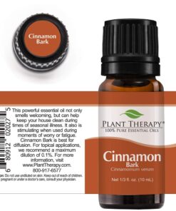 Plant Therapy Cinnamon Bark Essential Oil 10 mL (1/3 oz) 100% Pure, Undiluted, Therapeutic Grade 0.34 Fl Oz (Pack of 1) 16 614xmEPXqML