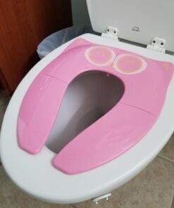Gimars Portable Travel Potty Seat for Toddlers, Large Folding Travel Potty Seat For Kids Fits All Shape Toilet, Foldable Toilet Seat for Boys & Girls With 6 Non-Slip Silicone Pad, Free Carry Bag, Pink 38 614z6xmvqHL 1