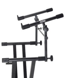 Alternative view of On-Stage KSA7500 Universal Second Tier for X-Style Keyboard Stand (for Stacking Keyboards, Electric Pianos, Synths, and Organs, 60 lb Capacity, Adjustable, Nonslip Arms and Feet, Metal, Black)