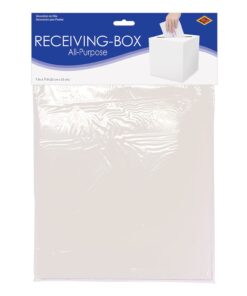 Beistle White Card Box Holder For Weddings, Baby Showers, Birthdays, Graduation Party Supplies 9" x 9" 25 614zyIwq OL