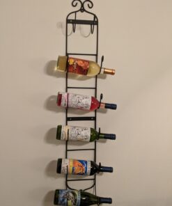 Sorbus Towel Rack Wall Mounted – Metal Towel Holder for Bathroom Wall, Washcloth, Rolled Bath Towels, Spa, Gym, Camper Rv, Shelf Cabinet - 6 Level Wine Rack Wall Mounted for Kitchen Bar, Wine Cellar 32 615 NBSZjbL