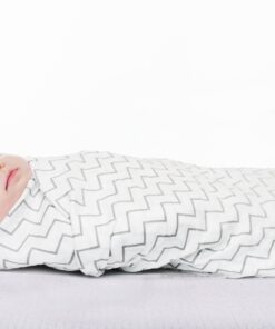 Ziggy Baby Muslin Baby Swaddle Blankets - 3 Pack - Gender Neutral for Boys and Girls - Chevron, Arrow, Cross, Grey/White (47x47) Grey-white 26 61521BiDObL
