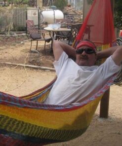 Hammocks Rada Mayan-Made Matrimonial Yucatan Hammock - Two Person Hammock - Artisan Crafted in Central America - Fits 12.5 to 13 Feet Hammock Stand - Up to 550 Pounds, Tropical Multicolor Multi Color 27 6153qxzHSWL