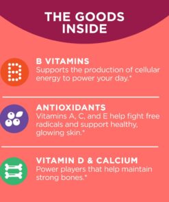 OLLY Women's Multivitamin Gummy, Overall Health and Immune Support, Vitamins A, D, C, E, Biotin, Folic Acid, Adult Chewable Vitamin, Berry, 45 Day Supply - 90 Count (Pack of 1) Gummies 24 6155z3FvhiL