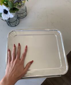 Foil Pans with Lids - 9x13 Aluminum Pans with Covers - 25 Foil Pans and 25 Foil Lids - Disposable Food Containers Great for Baking, Cooking, Heating, Storing, Prepping Food 25 Pack w/Lids 28 6156RPTkLvL