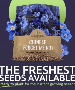 Alternative view of Chinese Forget Me Not Wildflower Seeds - Bulk 1 Ounce Packet - Over 5,500 Open Pollinated Seeds - Blue Cynoglossum amabile 1 Ounce Pouch
