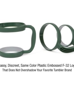 F-32 Handle - 19 COLORS - 30oz Size - Compatible with 30 oz YETI and 30 oz. OZARK TRAIL Tumbler Travel Mug - BPA FREE (30OZ, HUNTER GREEN, 1 Count (Pack of 1)) 30ozHunter Green / Field Green 30.0 ounces 17 6158LickYuL