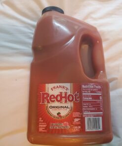 Frank's RedHot Original Cayenne Pepper Hot Sauce, 1 gal - One Gallon Bulk Container of Cayenne Pepper Hot Sauce to Add Flavorful Heat to Entrees, Sides, Snacks, and More 34 6159n4e6zYL