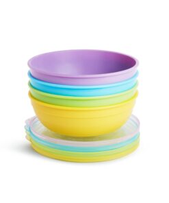 Munchkin® Love-a-Bowls™ 10 Piece Baby Feeding Set, Includes Bowls with Lids and Spoons, Multicolor 26 615AYSCawYL