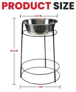 SPOT Elevated Dog Feeder, Stainless Steel, Single Bowl, Hygienic, Easy to Clean, Promotes Proper Posture, Ideal for Medium and Large Breeds, 14-Inch 27 615BN b3SVL