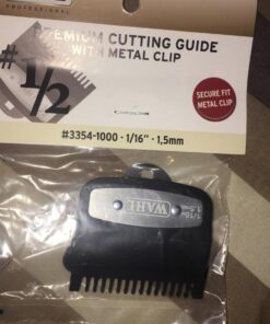 Wahl Professional- Versatile Premium Cutting Guide Comb with Metal Clip #1/2 & #1 1/2 Combo Set #3354-1100-1000 for All Wahl Clippers/Trimmer 30 615EMBNNn7L