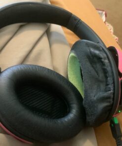 Synsen Replacement Ear Pads Cushion Compatible for Bose QuietComfort QC2,QuietComfort 15 QC15,QuietComfort QC25,QuietComfort 35 QC35,Bose AE2,AE2i,AE2w,SoundTrue, SoundLink (Around-Ear) Headphones BLACK 43 615EWml5ShL