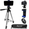 Acuvar 50" Smartphone/Camera Tripod Fits All Smartphones iPhone 12 Max, 11 Pro Max, 11 Pro, 11, Xs, Max, Xr, X 8, 8+, 7, 7 Plus, Android Note 10 (Universal Mount + Remote) Universal Mount + Remote 79 615FgefOe L