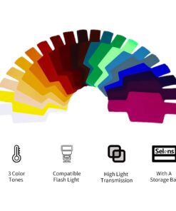 Alternative view of Selens Universal Flash Gels Lighting Filter SE-CG20-20 pcs Combination Kits for Camera Flash Light Strobe Light, Color Correction Filter Color Gels for Speedlight