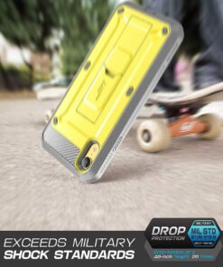 iPhone XR Case, SUPCASE Full-Body Rugged Holster Kickstand Case with Built-in Screen Protector for Apple iPhone XR 6.1 Inch (2018 Release), Unicorn Beetle Pro Series -Retail Package (Yellow) Yellow 10 615Hr8jMhgL