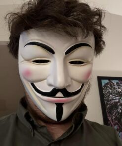 NEVLANTII V for Vendetta Guy Fawkes Mask Quality Anonymous Mask Halloween Costume Hackers Mask Cosplay Party Mask One Size 39 615IqRVMnIL