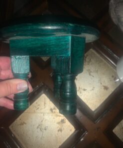 New Age Imports Round Tree of Life Altar Table, Rustic Green, Magenta 23 615JuKXzApL