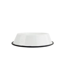 Alternative view of Platinum Pets Embossed Non-Tip Stainless Steel Cat/Dog Bowl, Medium, Pearl White