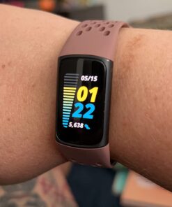 Fitbit Charge 5 Advanced Health & Fitness Tracker with Built-in GPS, Stress Management Tools, Sleep Tracking, 24/7 Heart Rate & More, Mineral Blue, One Size S & L Bands Included, Steel Blue/Platinum Fitbit Charge 5 39 615MbXauXpL