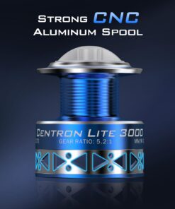 KastKing Centron & Centron Lite Spinning Reels, Size 500 is Perfect for Ice Fishing, Up to 17.5Lbs Max Drag, 5.2:1 Gear Ratio, Ultra Smooth Powerful, CNC Aluminum Spool, 9+1 BB Light Weight Centron Lite - Collapsible Handle Size 5000 35 615MnyxQWL