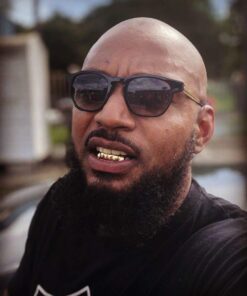 TOPGRILLZ Gold Grills for Your Teeth 18K Gold Plated Hip Hop Custom Fit Polished Teeth Grillz for Men and Women with 4 Silicon Molding Bars Rapper Costume Gold 6 Fangs 22 615MyAIzsWL