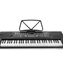 Alternative view of Hamzer 61-Key Electronic Piano Electric Organ Music Keyboard with Stand, Microphone, & Sticker Sheet - Black