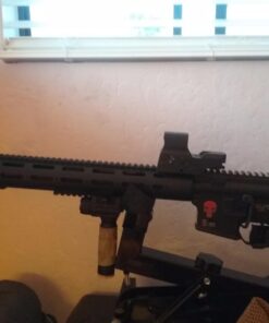 Alternative view of Green Blob Outdoors Rapid Transition Front and Rear Iron Sights Low Profile Fold Down Fits Picatinny 1913 Pattern Rails