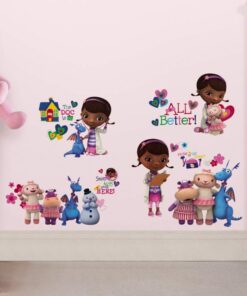 RoomMates RMK2280SCS Doc Mcstuffins Peel and Stick Wall Decals 10 inch x 18 inch 26 615QUChjFvL