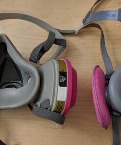 3M Half Facepiece Reusable Respirator 6200, NIOSH, Four-Point Harness, Comfortable Fit, Dual Airline Supplied Air Compatible, Bayonet Connections, Painting, Sanding, Cleaning, Medium 26 615R8E Vp8L
