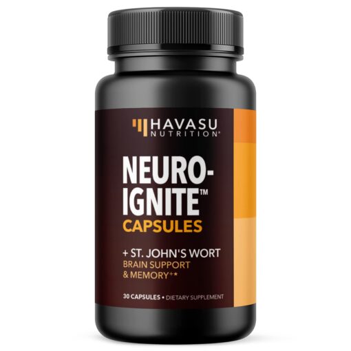 HAVASU NUTRITION NeuroIgnite Nootropic Focus Brain Support to Reduce Fog and Increase Memory & Cognition | Perfect for Students and Full-Time Employees | No Jitters or Crash