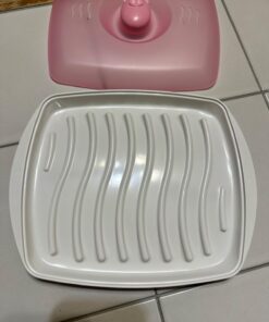 MSC International 78416 Joie Piggy Microwave Bacon Tray with Splatter Lid, Holds 4-5 Strips of Bacon, 10.5 x 8.5 x 2 24 615SjrkqDNL