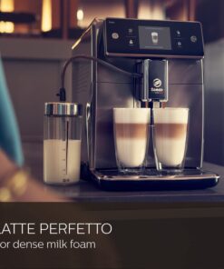 PHILIPS Saeco Xelsis Super Automatic Espresso Machine - LatteDuo Milk System, 15 Coffee Varieties, 6 User Profiles, Touchscreen, Black & Titanium, (SM7684/04) 26 615U3C9ThhL 1