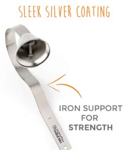 Mighty Paw Metal Dog Doorbell - Durable Bell Big Dog - Optimized Sound - Includes Doggy Doorbell Training Tips - Durable Sleek Silver Bell - Puppy Training Supplies - Pet Door Bells Potty Training 19 615UHLiTRPL